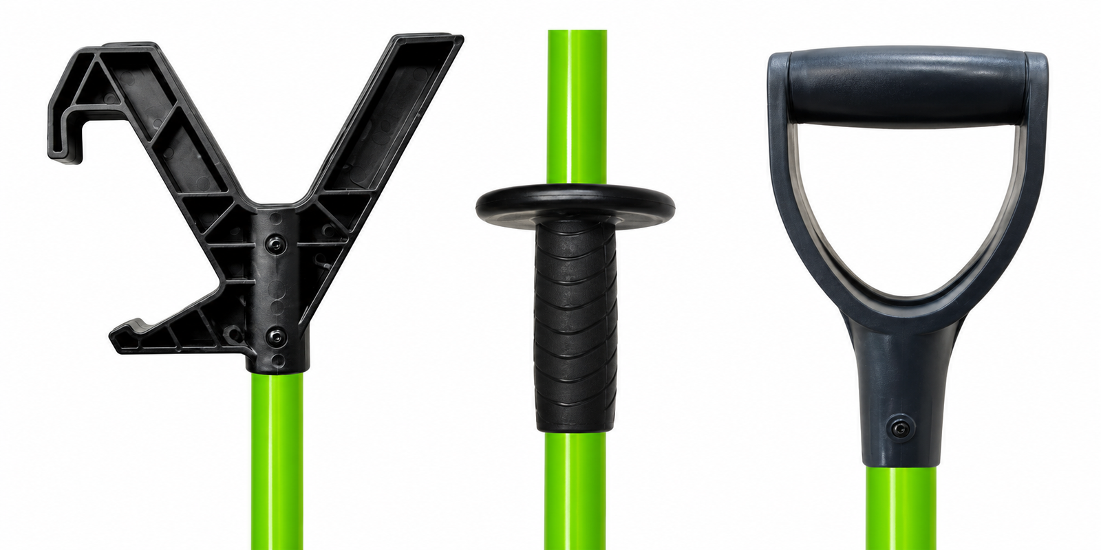 LoadGuider V-head, hand guard and D-handle details